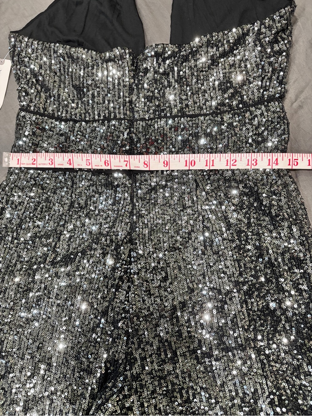 Anthropologie Women’s Sequin Halter Wide-Leg Jumpsuit - Picture 5 of 7